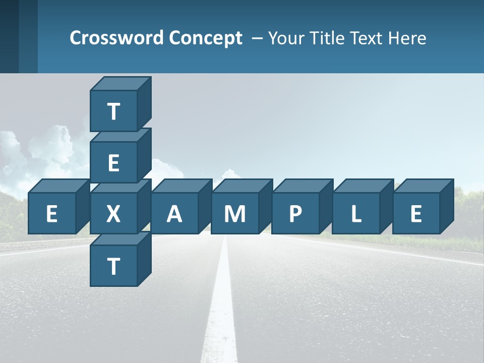An Empty Road With Trees And Clouds In The Background PowerPoint Template