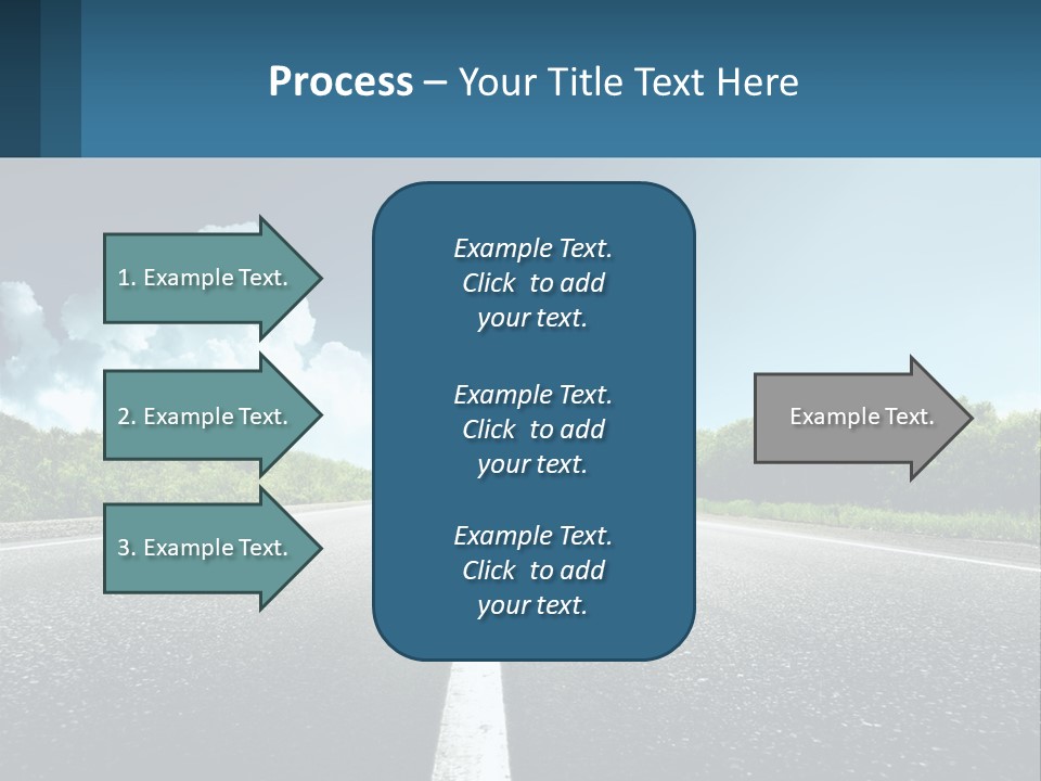 An Empty Road With Trees And Clouds In The Background PowerPoint Template