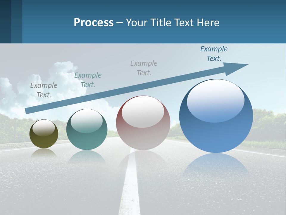 An Empty Road With Trees And Clouds In The Background PowerPoint Template