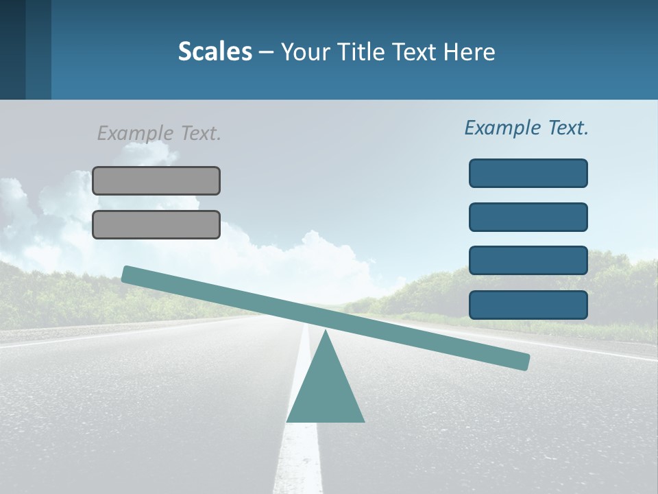 An Empty Road With Trees And Clouds In The Background PowerPoint Template