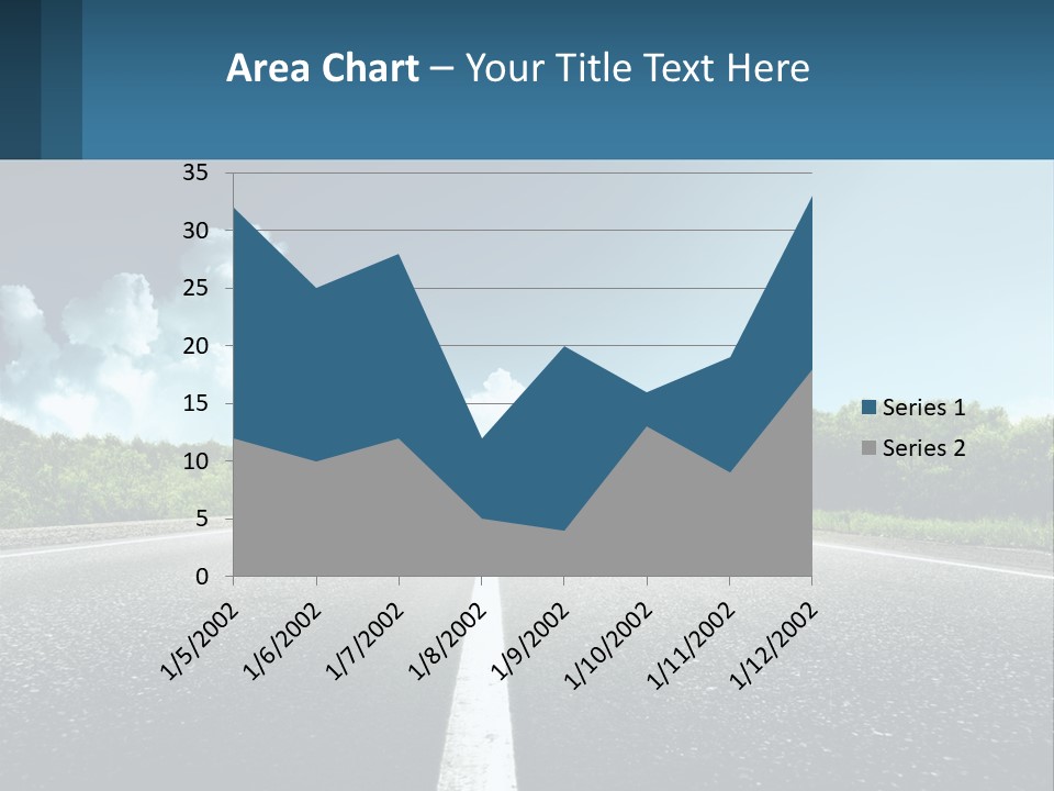 An Empty Road With Trees And Clouds In The Background PowerPoint Template