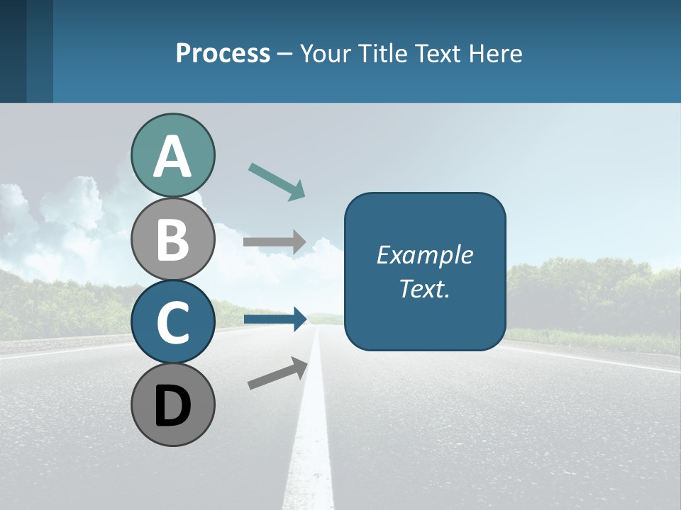 An Empty Road With Trees And Clouds In The Background PowerPoint Template