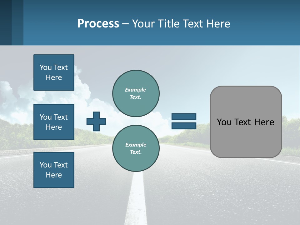 An Empty Road With Trees And Clouds In The Background PowerPoint Template