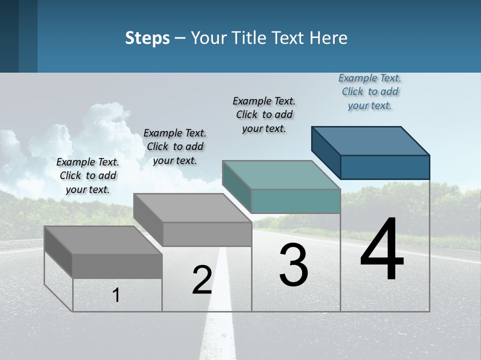 An Empty Road With Trees And Clouds In The Background PowerPoint Template