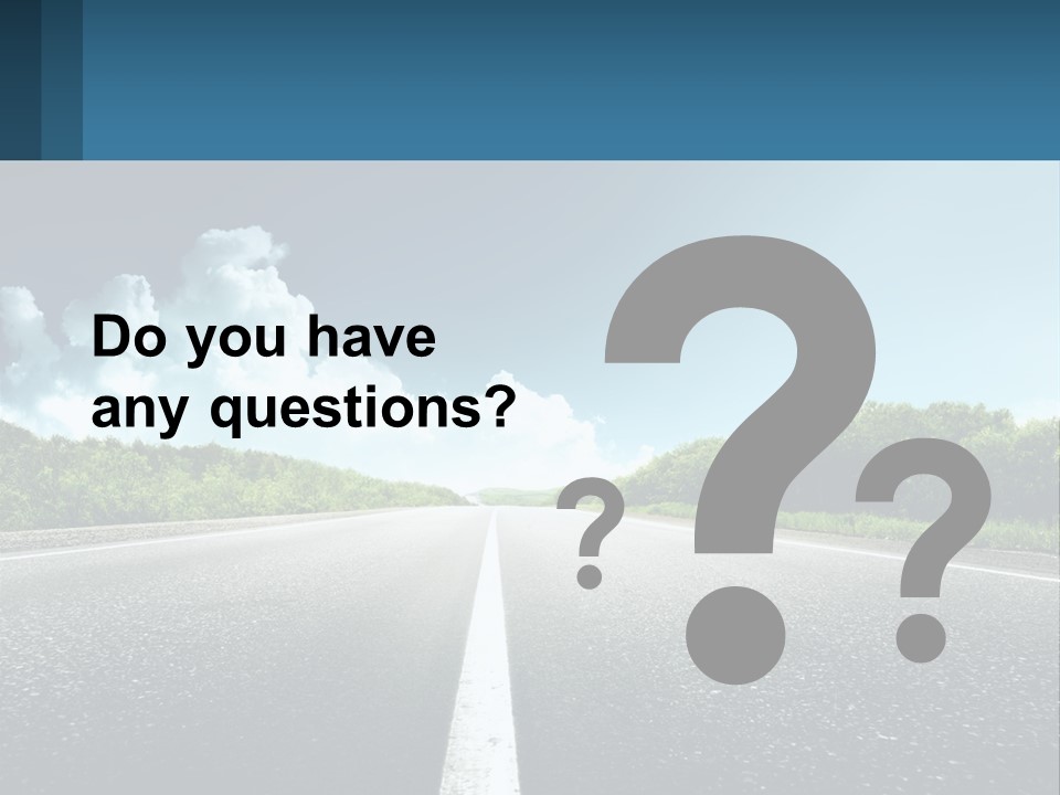 An Empty Road With Trees And Clouds In The Background PowerPoint Template