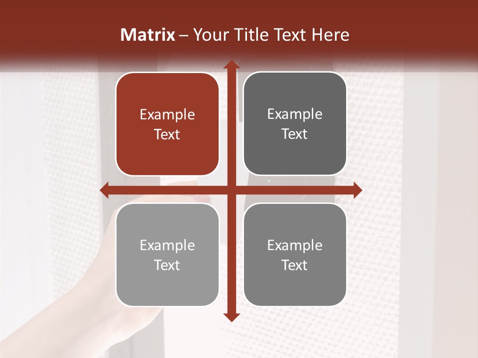 A Person Holding A Card In Front Of A Door PowerPoint Template