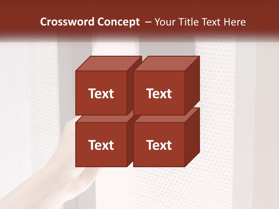 A Person Holding A Card In Front Of A Door PowerPoint Template