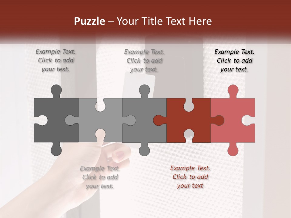 A Person Holding A Card In Front Of A Door PowerPoint Template