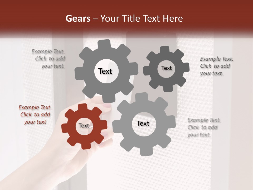 A Person Holding A Card In Front Of A Door PowerPoint Template