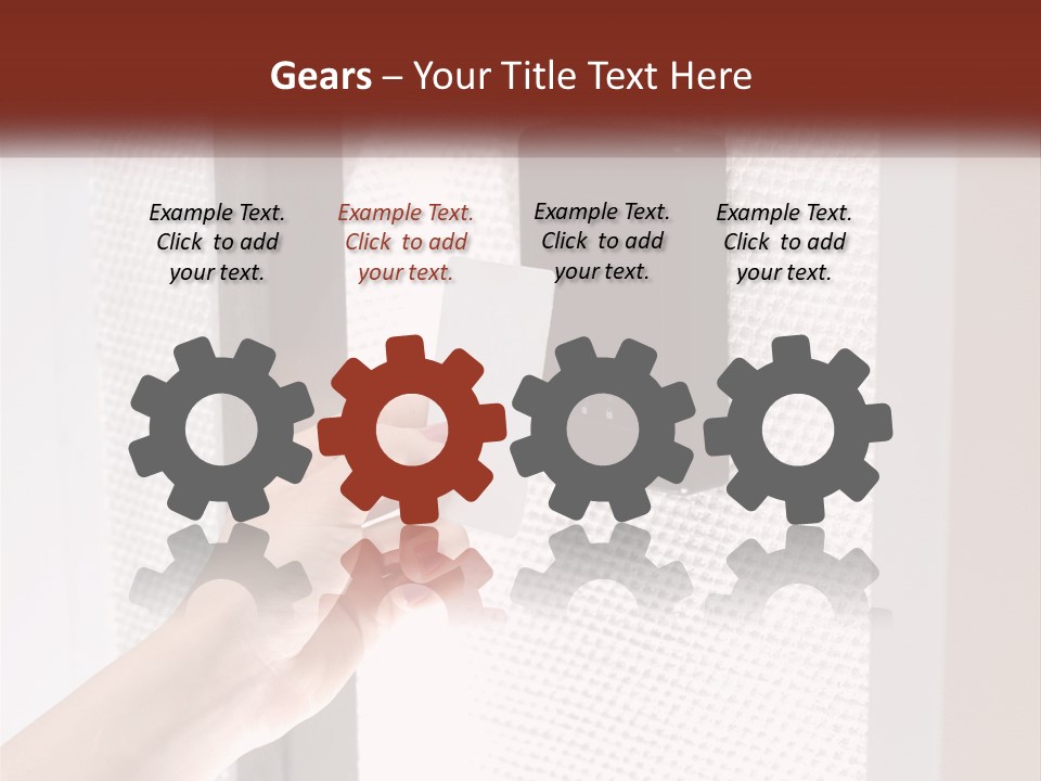 A Person Holding A Card In Front Of A Door PowerPoint Template