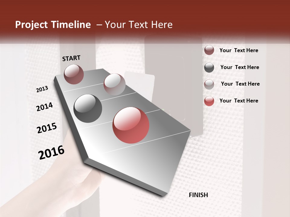 A Person Holding A Card In Front Of A Door PowerPoint Template