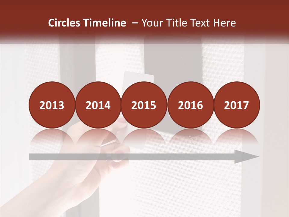 A Person Holding A Card In Front Of A Door PowerPoint Template