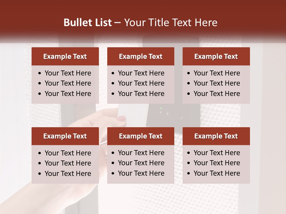 A Person Holding A Card In Front Of A Door PowerPoint Template