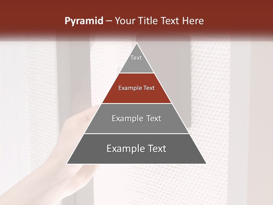 A Person Holding A Card In Front Of A Door PowerPoint Template