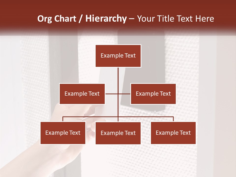 A Person Holding A Card In Front Of A Door PowerPoint Template