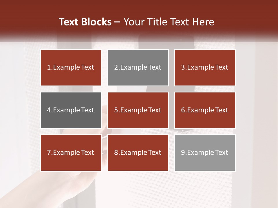 A Person Holding A Card In Front Of A Door PowerPoint Template