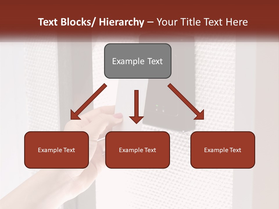 A Person Holding A Card In Front Of A Door PowerPoint Template