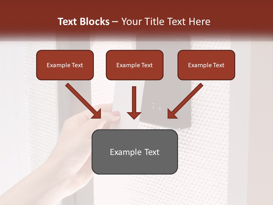 A Person Holding A Card In Front Of A Door PowerPoint Template