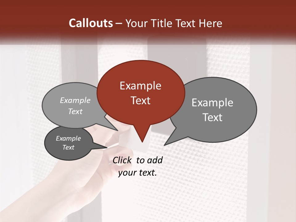 A Person Holding A Card In Front Of A Door PowerPoint Template