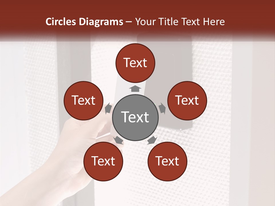 A Person Holding A Card In Front Of A Door PowerPoint Template