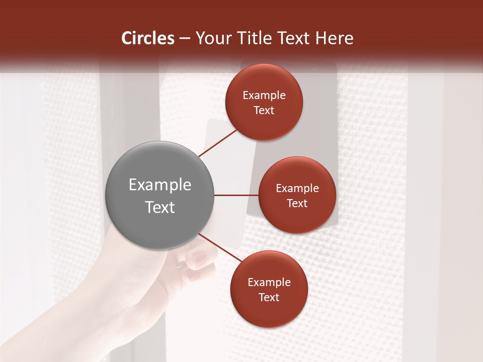 A Person Holding A Card In Front Of A Door PowerPoint Template