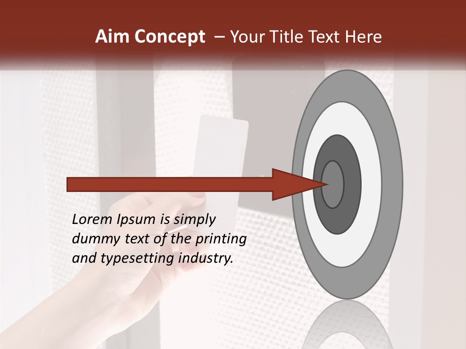 A Person Holding A Card In Front Of A Door PowerPoint Template