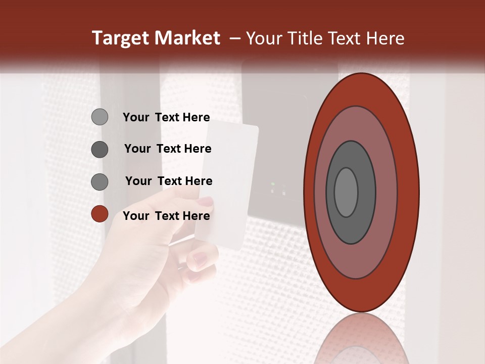 A Person Holding A Card In Front Of A Door PowerPoint Template