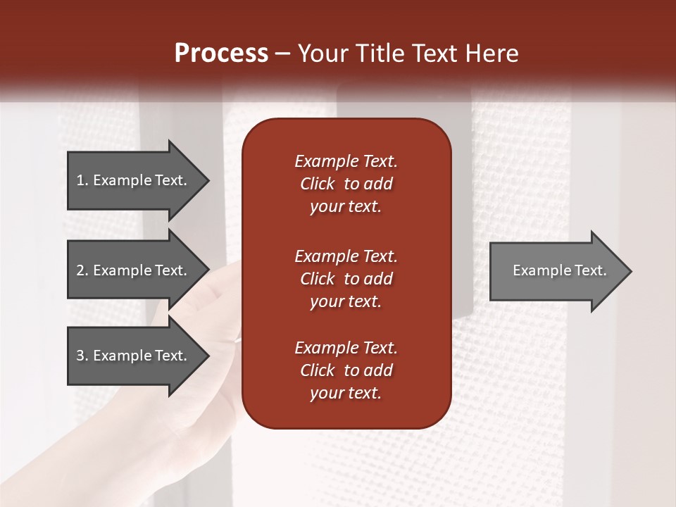 A Person Holding A Card In Front Of A Door PowerPoint Template