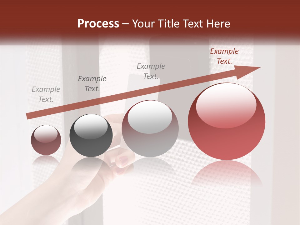 A Person Holding A Card In Front Of A Door PowerPoint Template