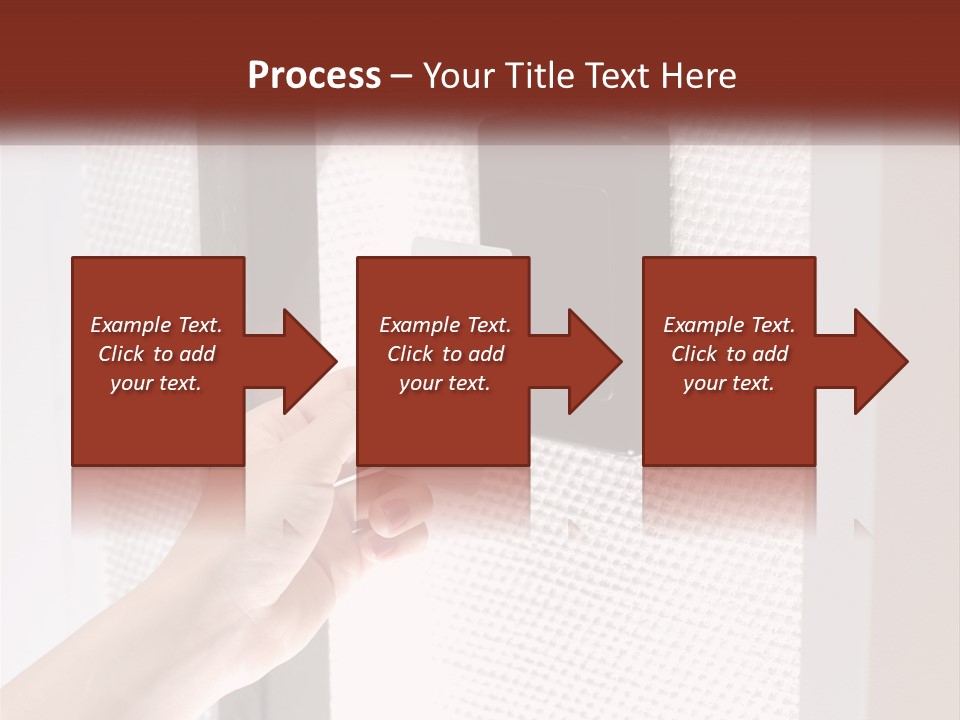 A Person Holding A Card In Front Of A Door PowerPoint Template
