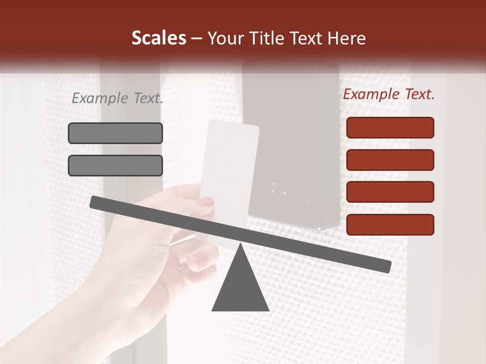 A Person Holding A Card In Front Of A Door PowerPoint Template