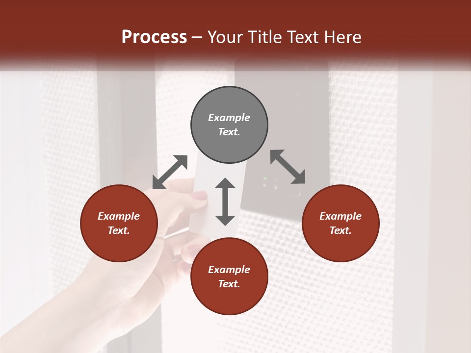 A Person Holding A Card In Front Of A Door PowerPoint Template