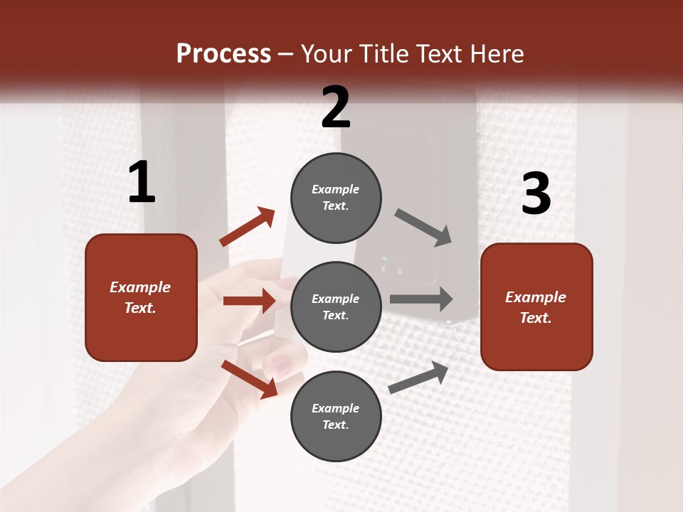 A Person Holding A Card In Front Of A Door PowerPoint Template