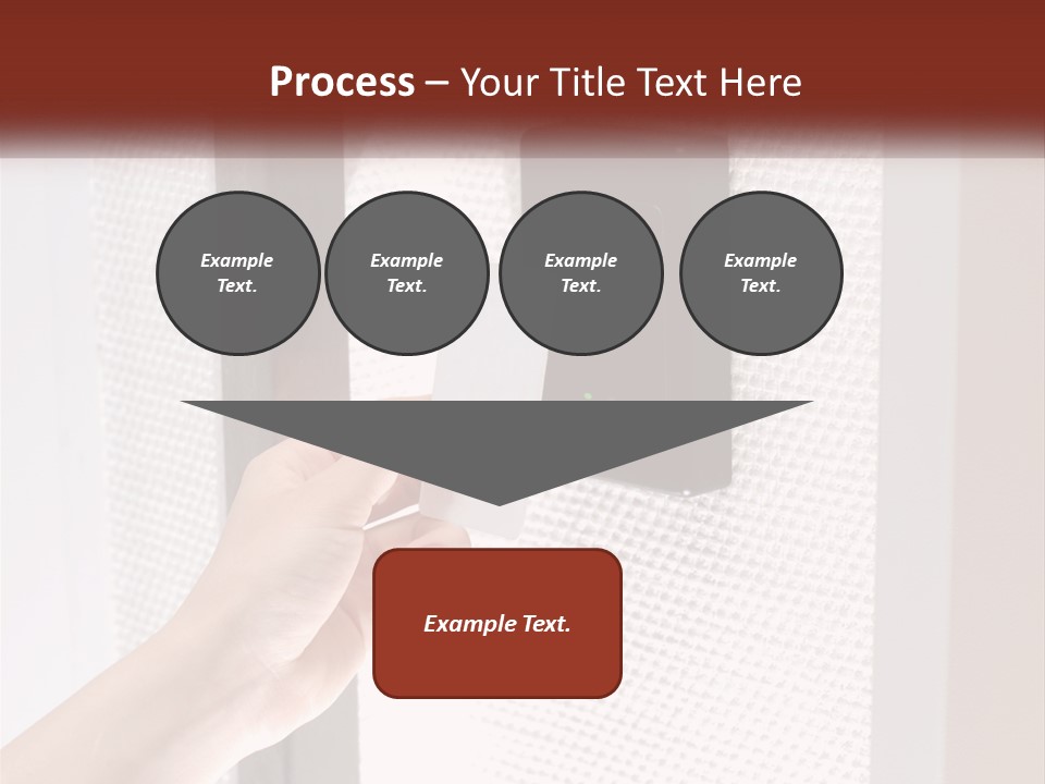 A Person Holding A Card In Front Of A Door PowerPoint Template