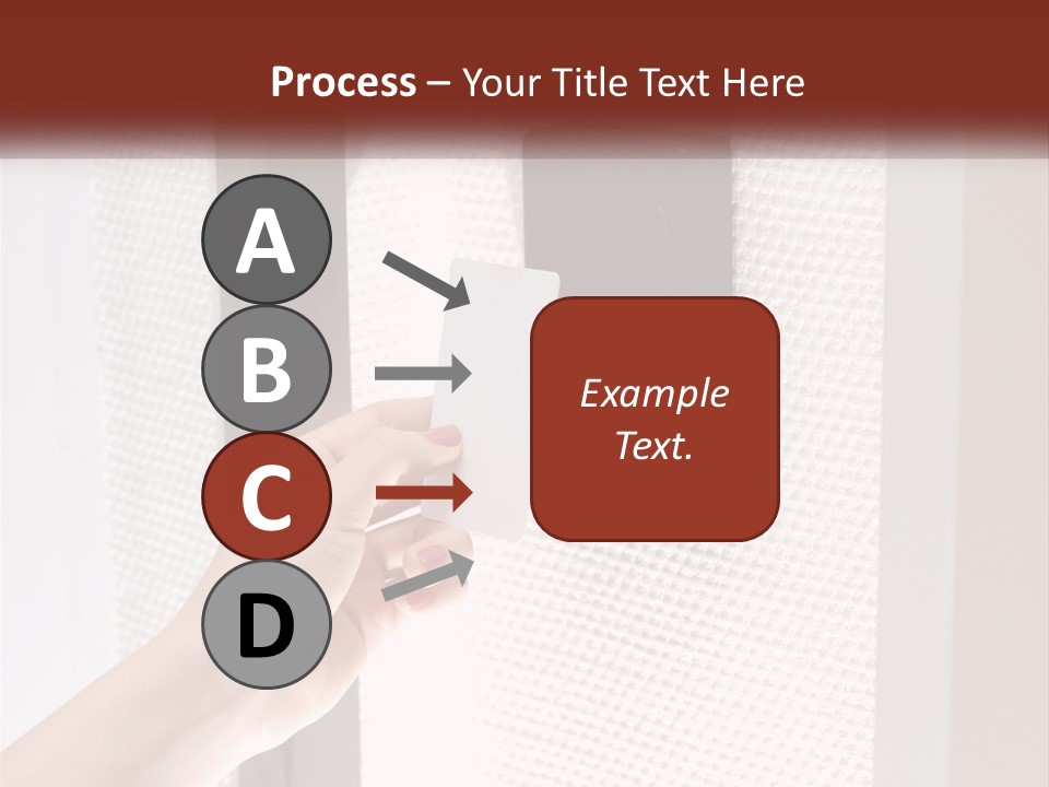 A Person Holding A Card In Front Of A Door PowerPoint Template