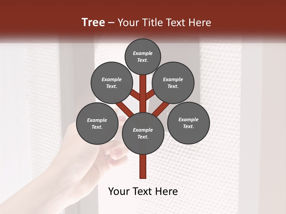 A Person Holding A Card In Front Of A Door PowerPoint Template