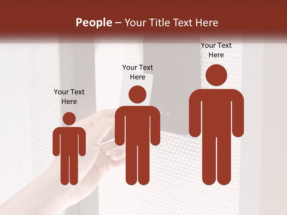 A Person Holding A Card In Front Of A Door PowerPoint Template