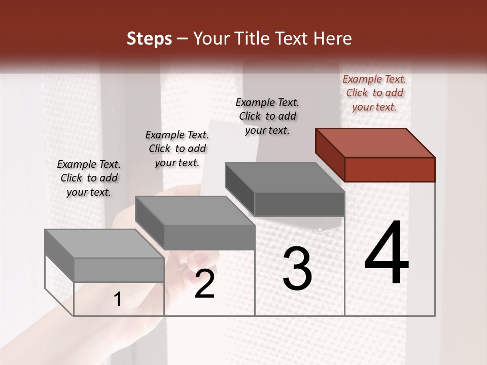 A Person Holding A Card In Front Of A Door PowerPoint Template