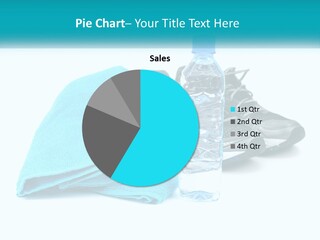 A Pair Of Running Shoes And A Water Bottle On A White Background PowerPoint Template