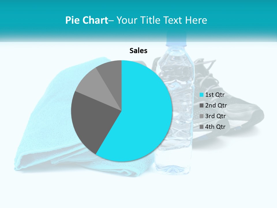 A Pair Of Running Shoes And A Water Bottle On A White Background PowerPoint Template