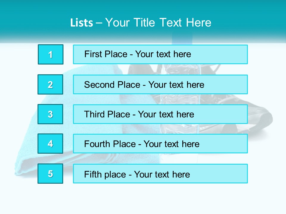 A Pair Of Running Shoes And A Water Bottle On A White Background PowerPoint Template