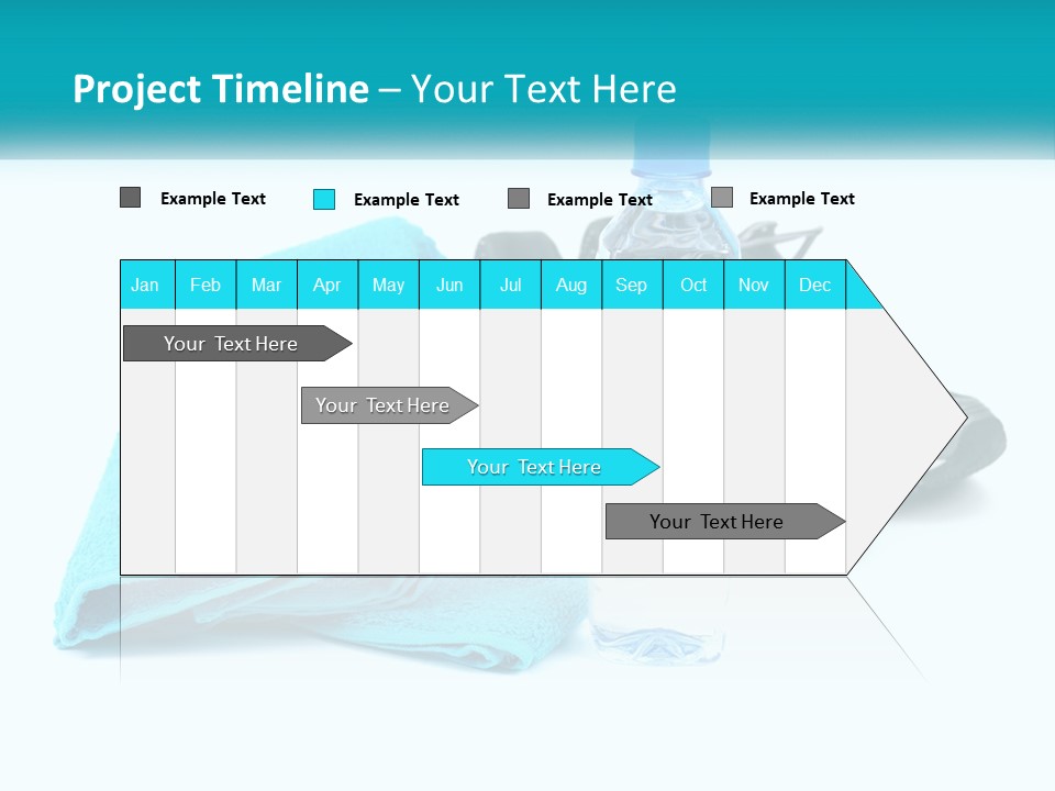 A Pair Of Running Shoes And A Water Bottle On A White Background PowerPoint Template