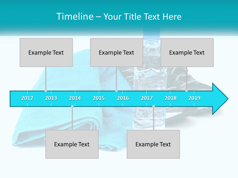 A Pair Of Running Shoes And A Water Bottle On A White Background PowerPoint Template