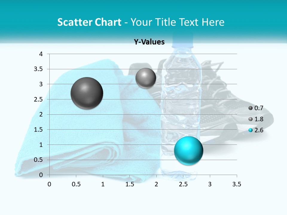 A Pair Of Running Shoes And A Water Bottle On A White Background PowerPoint Template