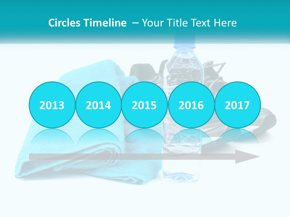 A Pair Of Running Shoes And A Water Bottle On A White Background PowerPoint Template