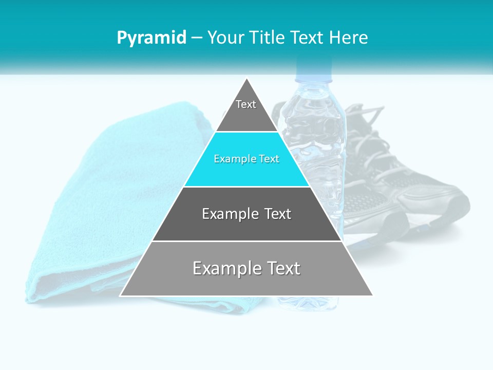 A Pair Of Running Shoes And A Water Bottle On A White Background PowerPoint Template