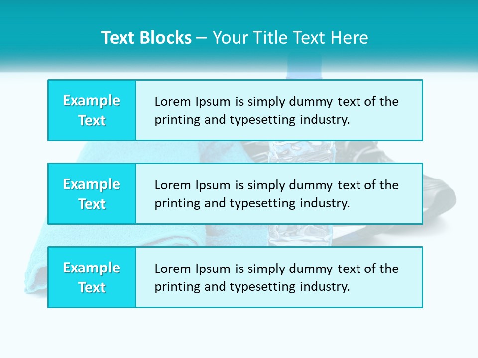 A Pair Of Running Shoes And A Water Bottle On A White Background PowerPoint Template