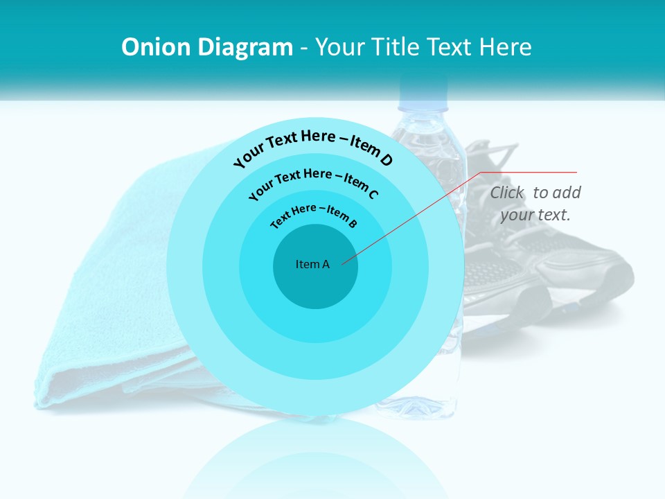 A Pair Of Running Shoes And A Water Bottle On A White Background PowerPoint Template