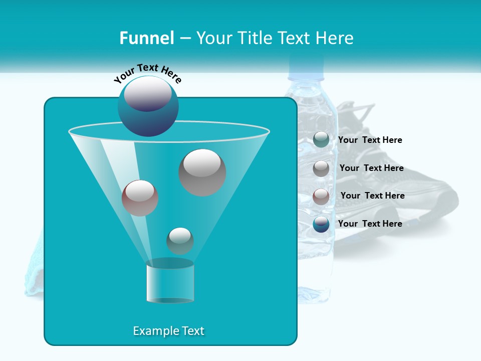 A Pair Of Running Shoes And A Water Bottle On A White Background PowerPoint Template