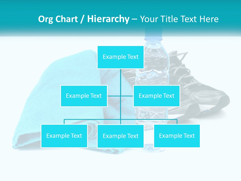 A Pair Of Running Shoes And A Water Bottle On A White Background PowerPoint Template